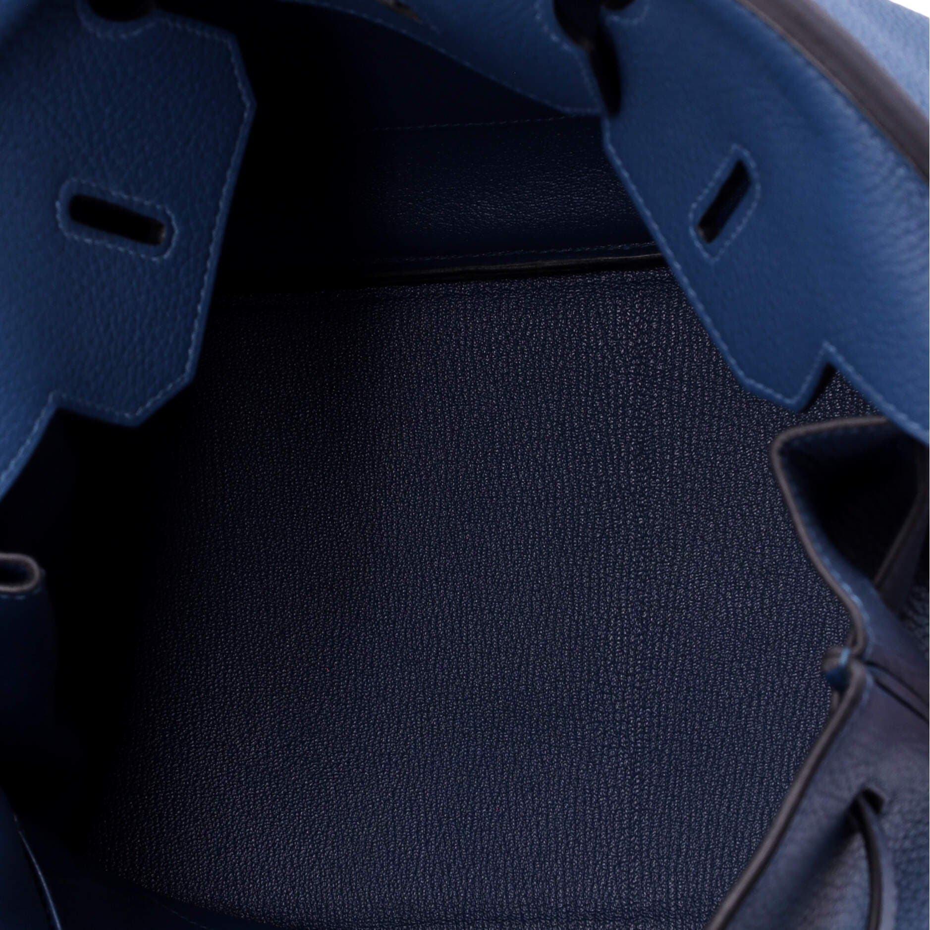 Pre-Owned Hermes Birkin Handbag Blue Clemence with Gold Hardware 35, Alternate, color, Deep Blue