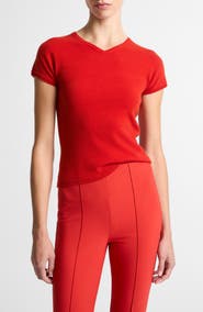 Vince Short Sleeve Wool Blend Sweater