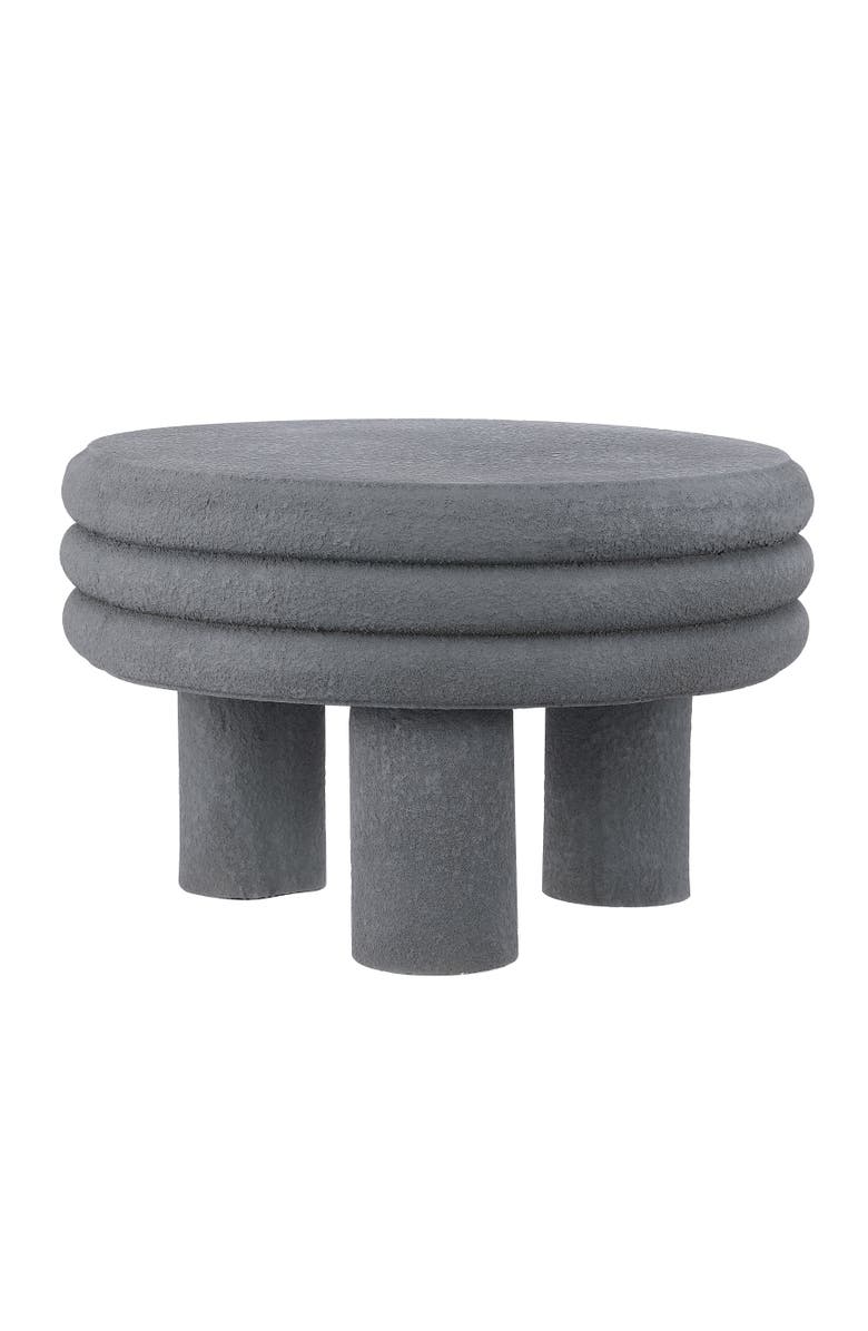 JONATHAN Y Rashida Contemporary Minimalist Curvy Low Indoor/Outdoor Accent Table, Main, color, Gray Frosted