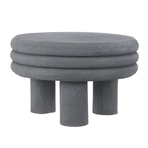 Rashida Contemporary Minimalist Curvy Low Indoor/Outdoor Accent Table