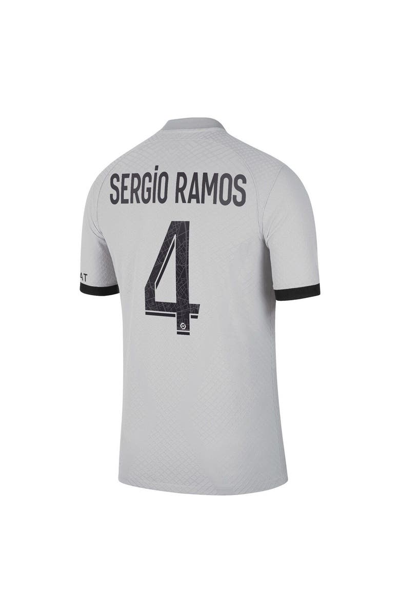 Nike Men's Nike Sergio Ramos Black Paris Saint-Germain 2022/23 Away Vapor Match Authentic Player Jersey, Alternate, color,