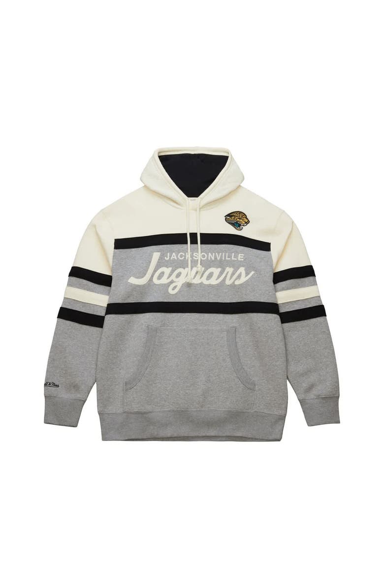 Mitchell 
Ness Men
s Mitchell 
Ness  Heather Gray Jacksonville Jaguars Head Coach Vintage Logo Pullover Hoodie, Alternate, color, 