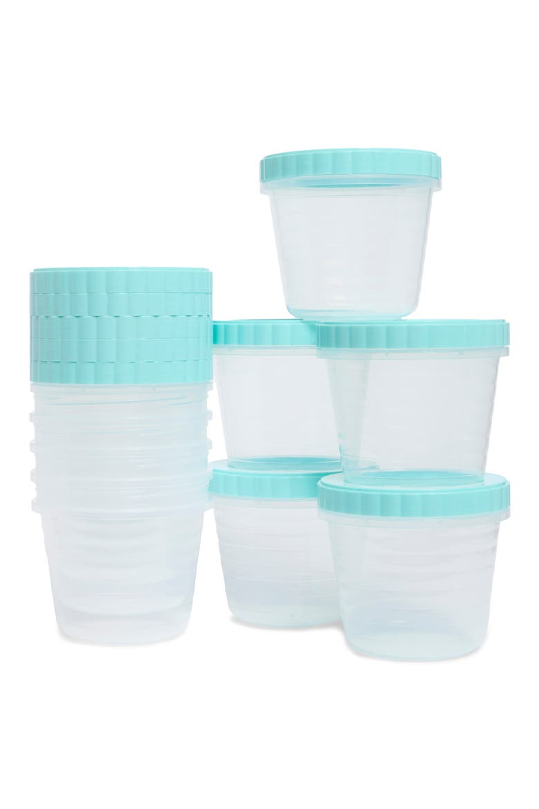 Pack of 10 Organizer Containers, Main, color, SEA BLUE