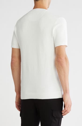 Textured Short Sleeve Sweater