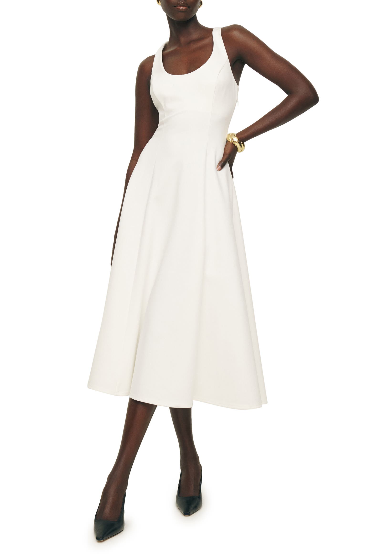 Mikol Reformation Mikol Pleated Midi Dress (Women) | Nordstromrack
