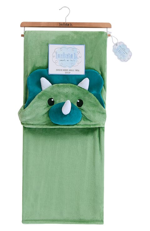 Dino Hooded Throw Blanket