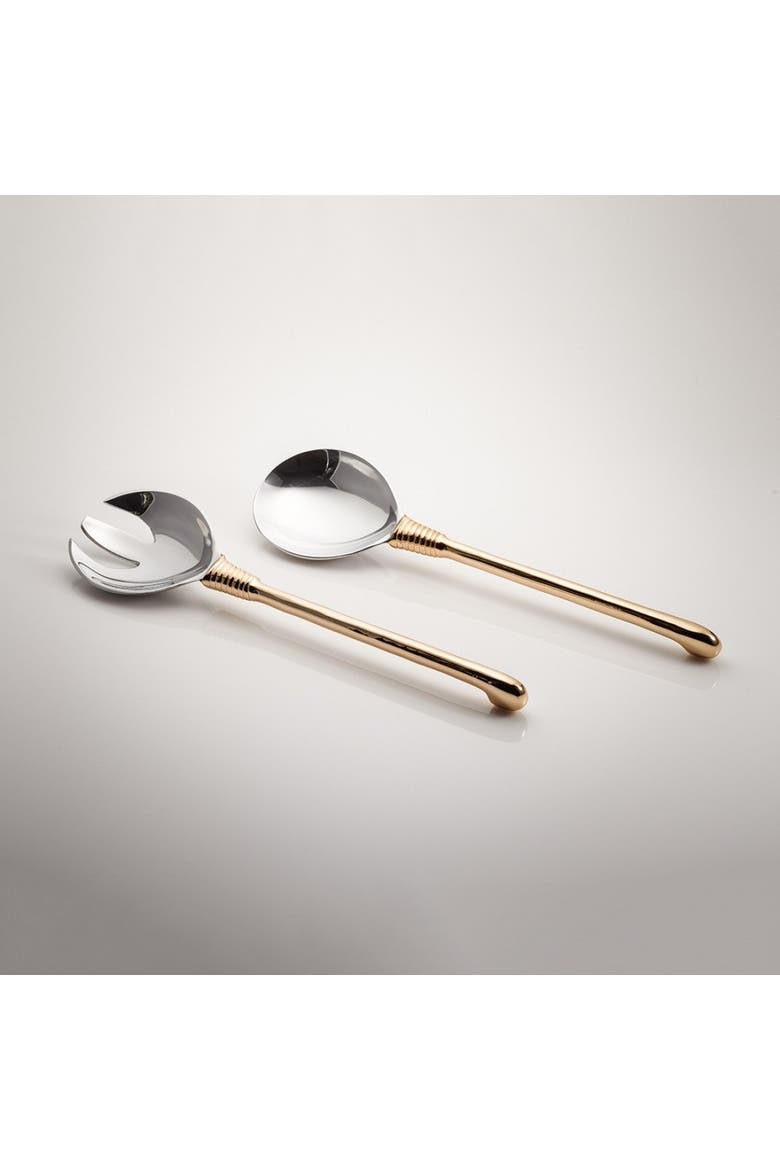 Djembe Long Salad Server, Main, color, Bronze