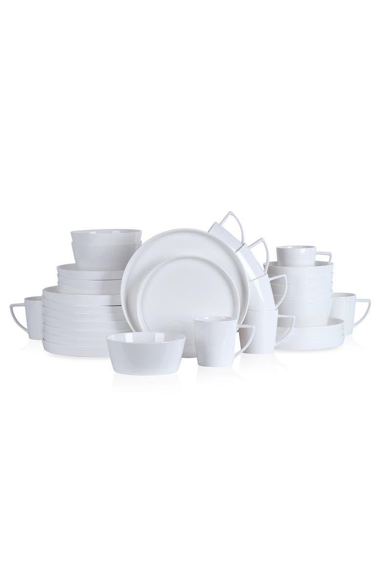 Madeline Bone China 32-Piece Dinnerware Set, Main, color, White