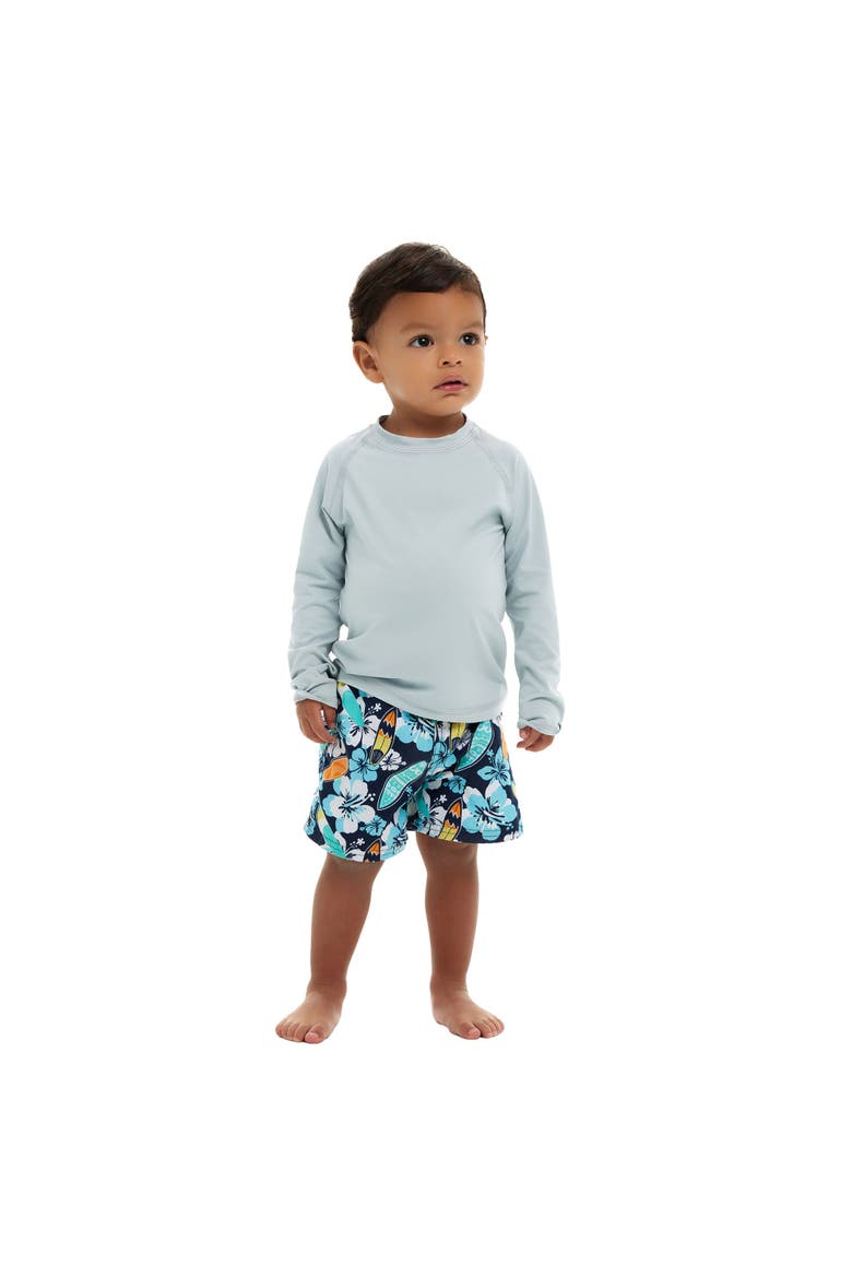 Toddler's Long Sleeve Crew Neck Top for Sun and UV Protection, Main, color, Soft Gray