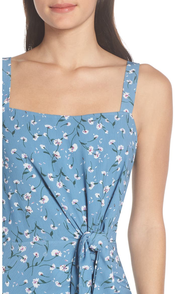 Floral Print Maxi Dress, Alternate, color, BLUE FLORAL