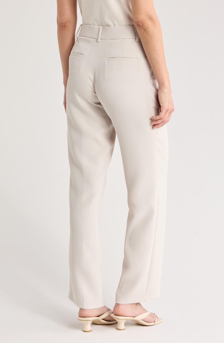 Amanda & Chelsea Soft Pleat Texture Trousers, Alternate, color, Taupe
