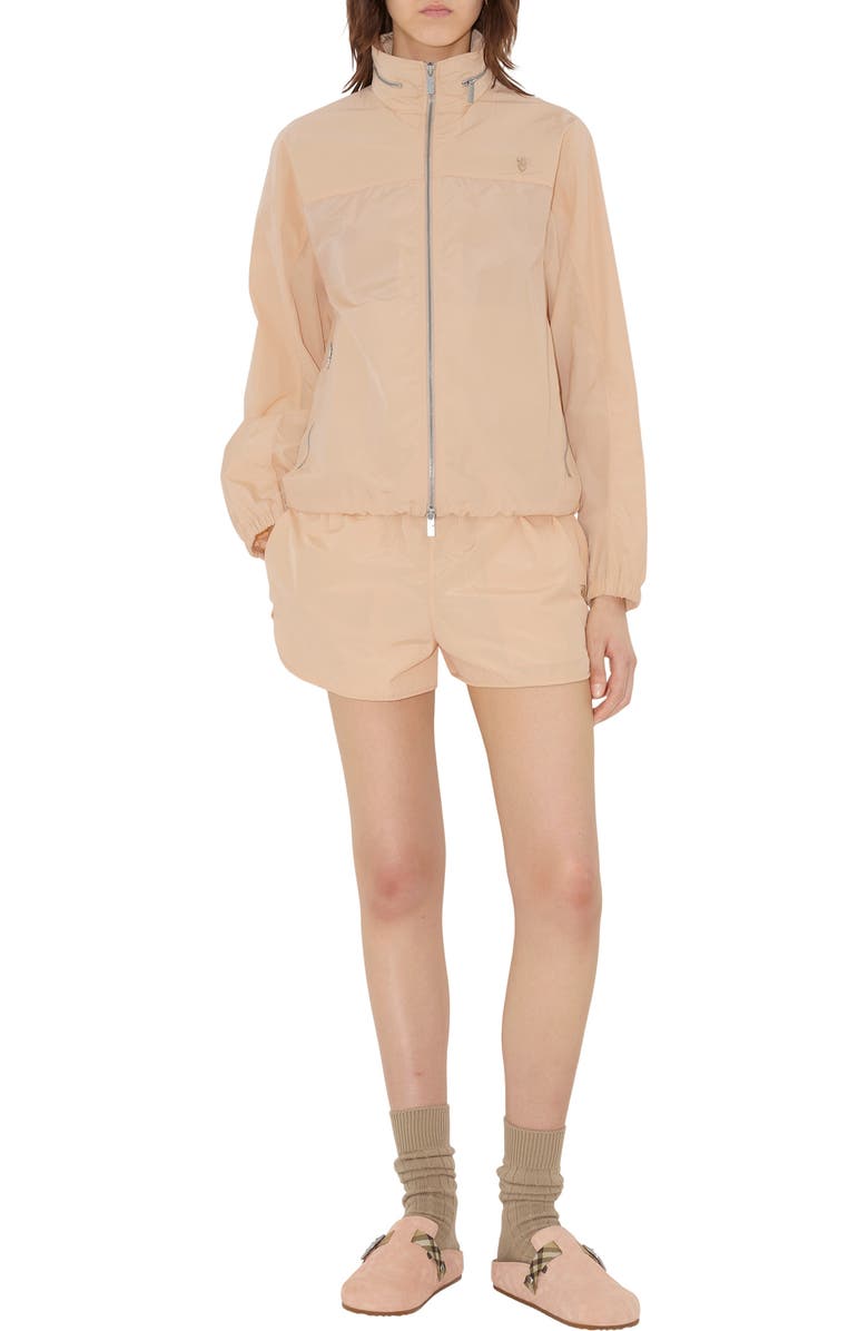 Burberry Check Suede Urchin Clogs, Alternate, color,