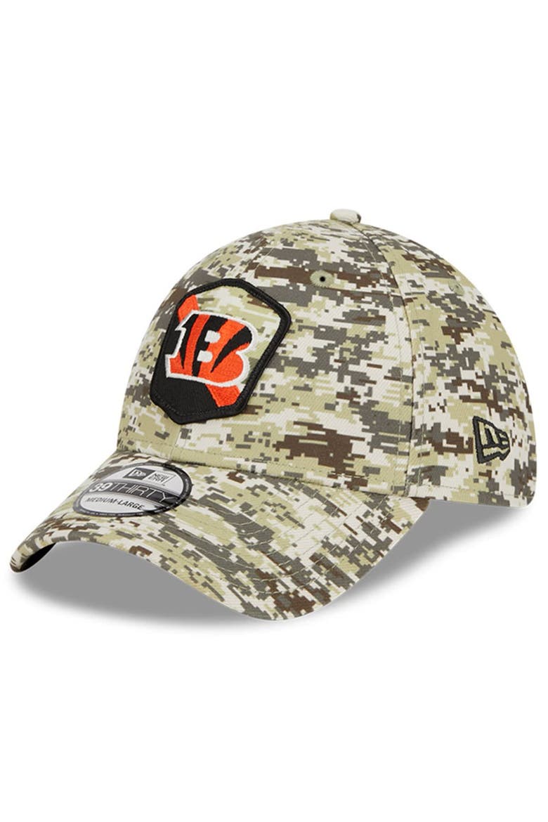 Men's New Era  Camo Cincinnati Bengals 2023 Salute To Service 39THIRTY Flex Hat, Alternate, color, Camo