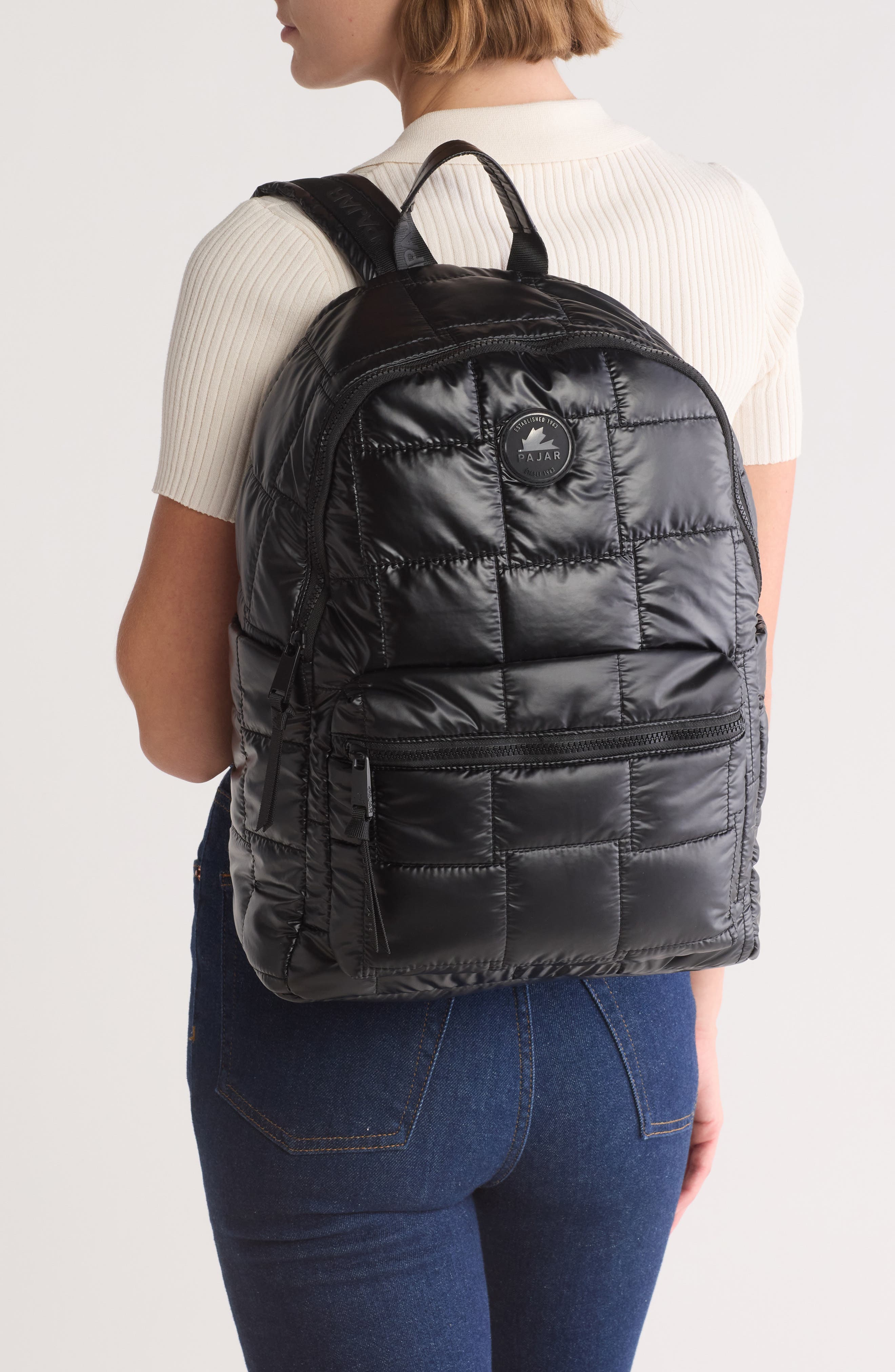 Pajar Quilted Nylon Backpack, Alternate, color, 