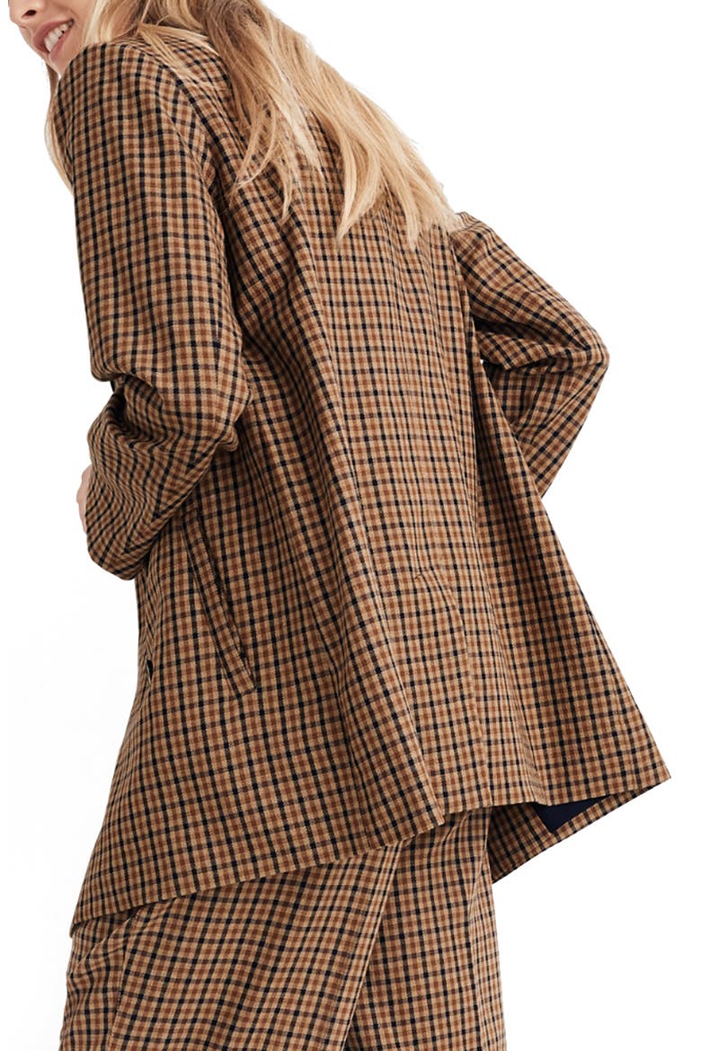 Caldwell Plaid Double-Breasted Blazer, Alternate, color, DESERT