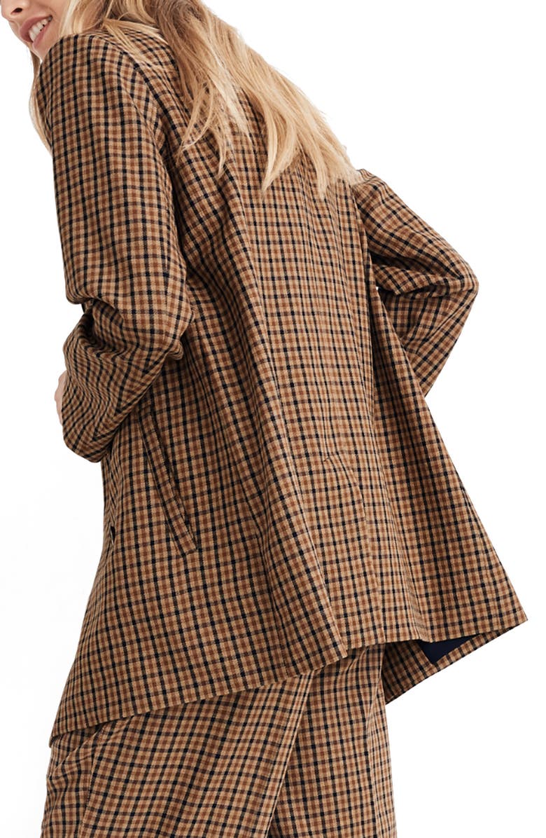 Madewell Caldwell Plaid Double-Breasted Blazer, Alternate, color,