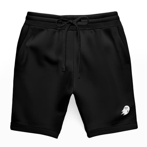 Mens Ghost Relaxed Fleece Sweat Elastic Shorts
