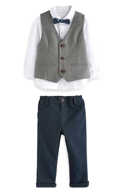 Kids' Button-Up Shirt, Vest, Bow Tie & Pants Set (Toddler & Little Kid)