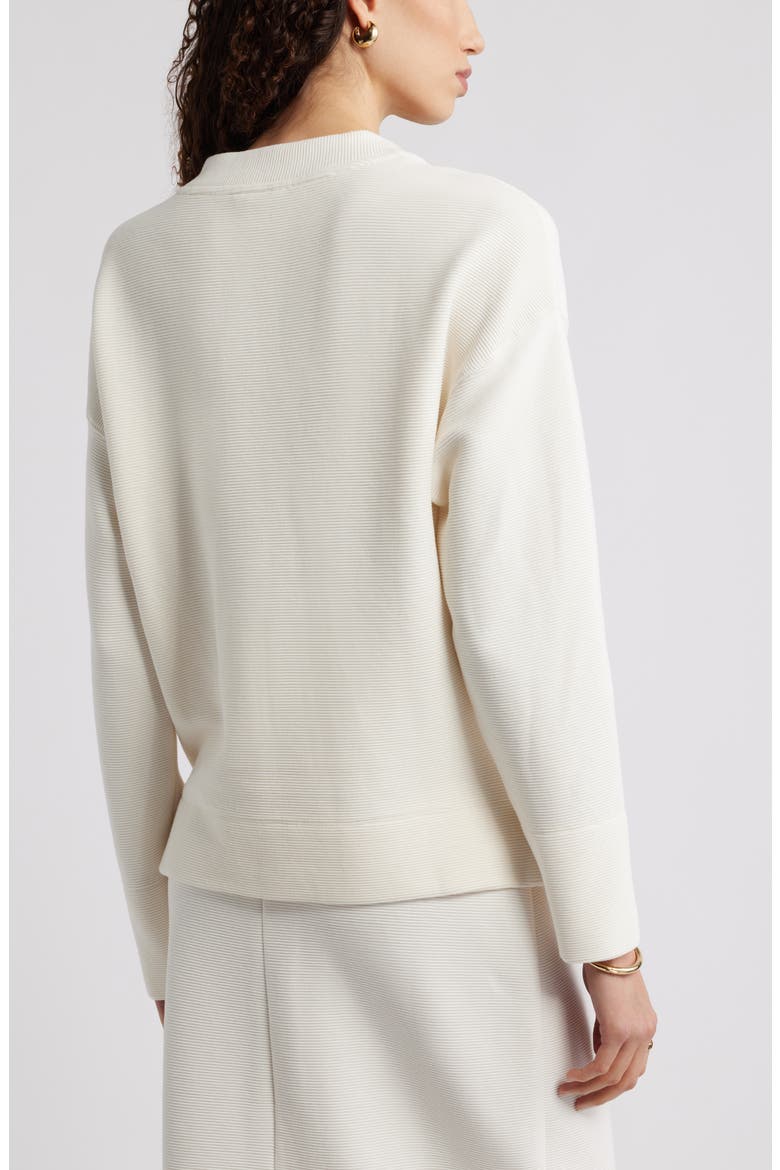 Ottoman Knit Mock Neck Sweatshirt, Alternate, color, WHITE HOT