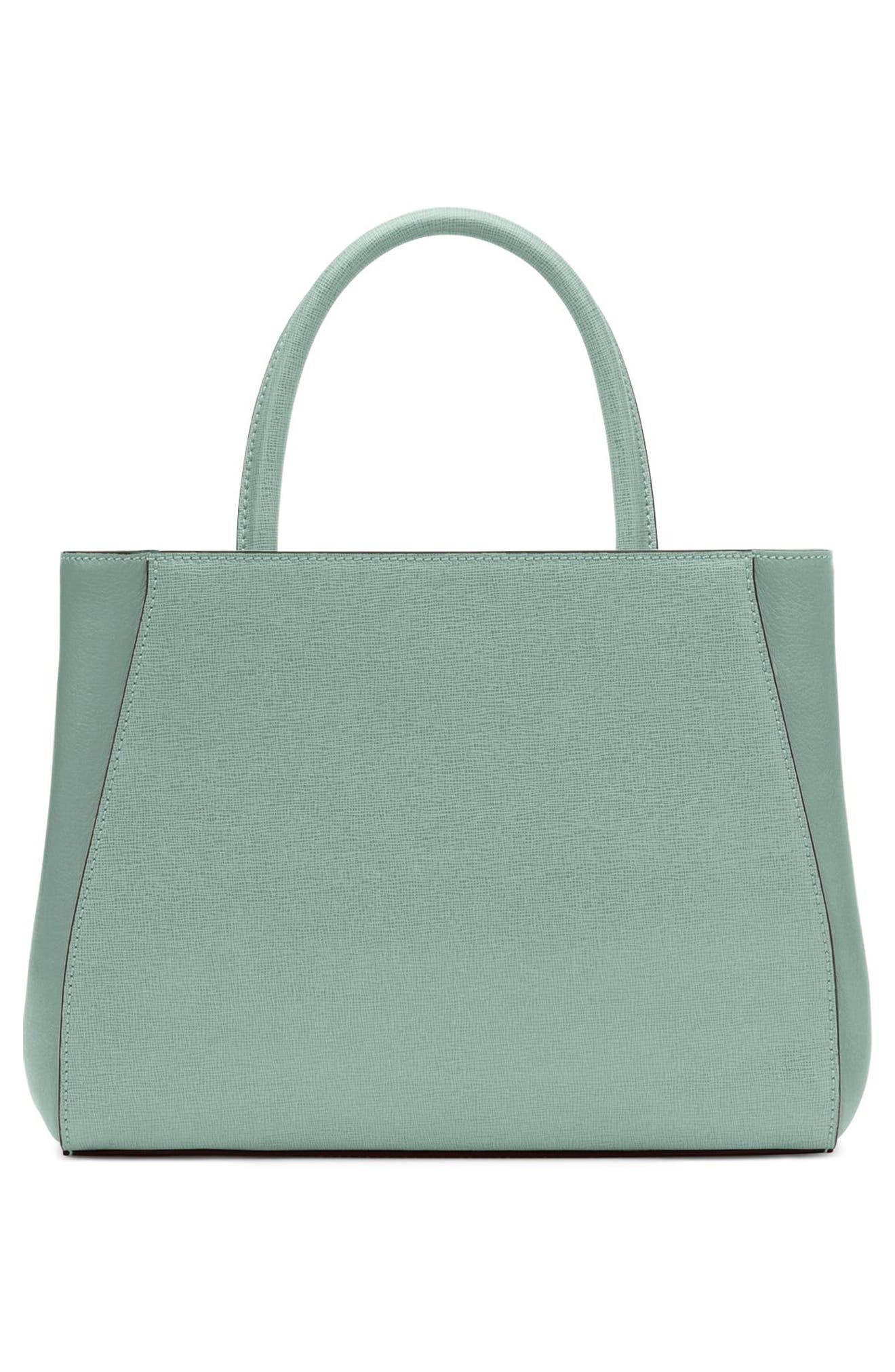 Fendi 'Petite 2Jours Elite' Leather Shopper, Alternate, color, 