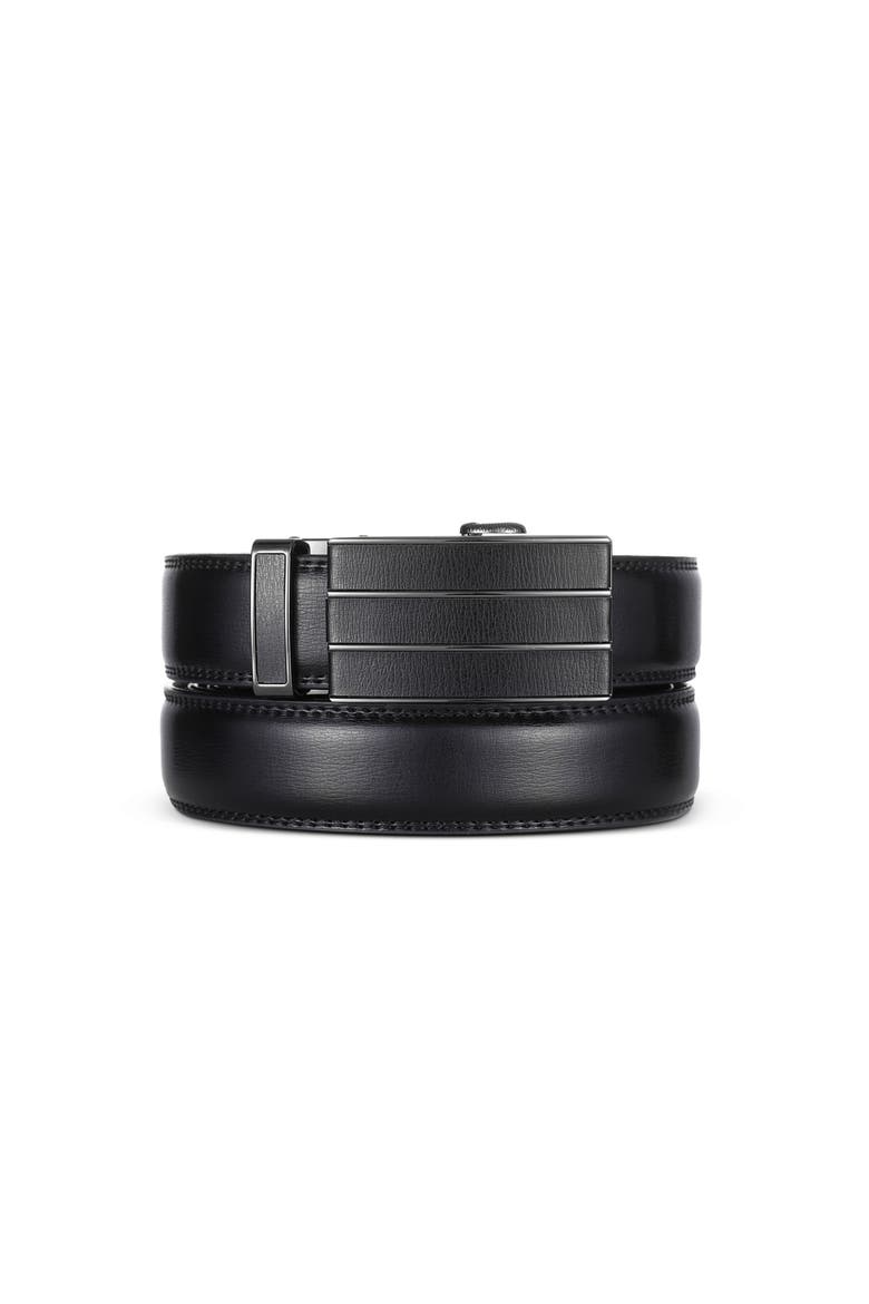 Signature Leather Ratchet Belt, Alternate, color, Trinity