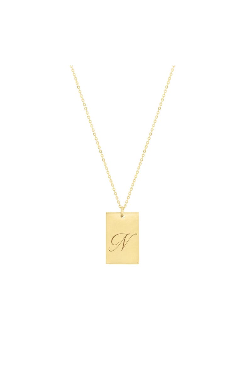 Set & Stones Stella Initial Necklace, Main, color, Gold / N