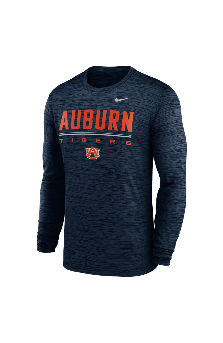 Nike Men's Nike Navy Auburn Tigers Sideline Velocity Dri-FIT Long Sleeve T-Shirt, Alternate, color, Navy