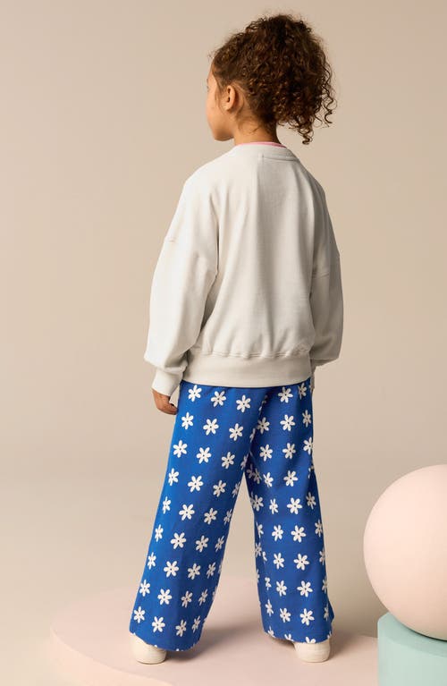 Next Kids' La Vie Cotton Graphic Sweatshirt & Floral Pants Set In Neutral