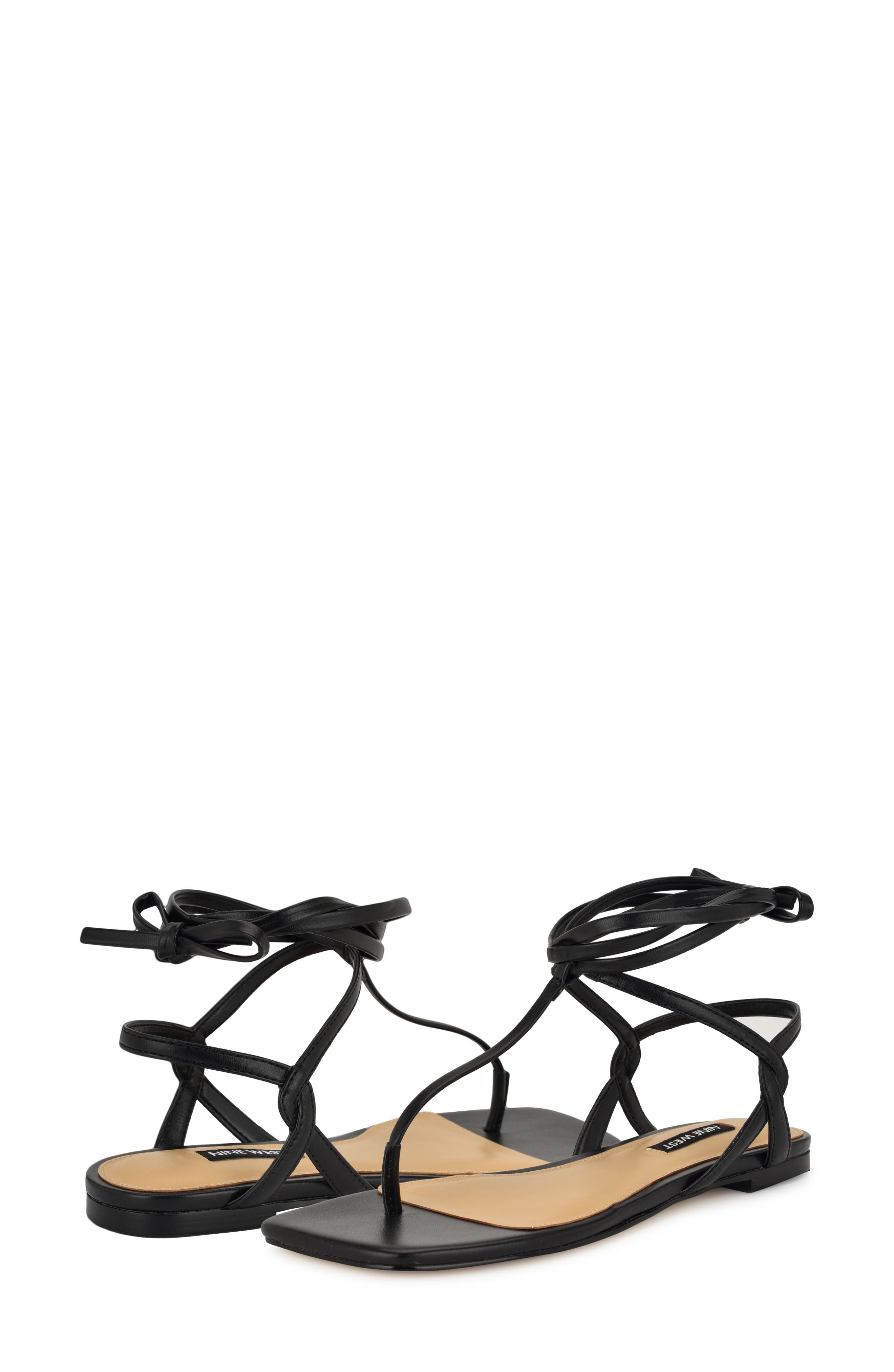 Nine West Norta Ankle Wrap Sandal, Alternate, color, 
