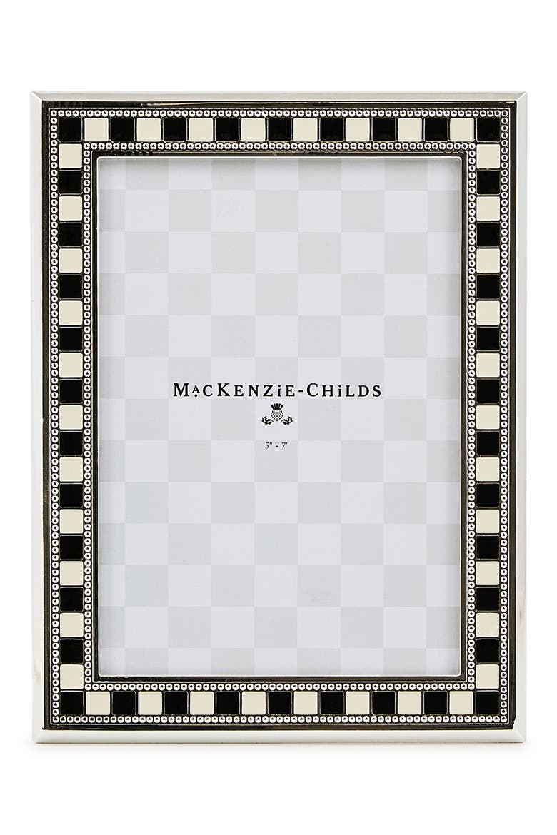 Celebrate Check 5 x 7-Inch Picture Frame, Main, color, BLACK