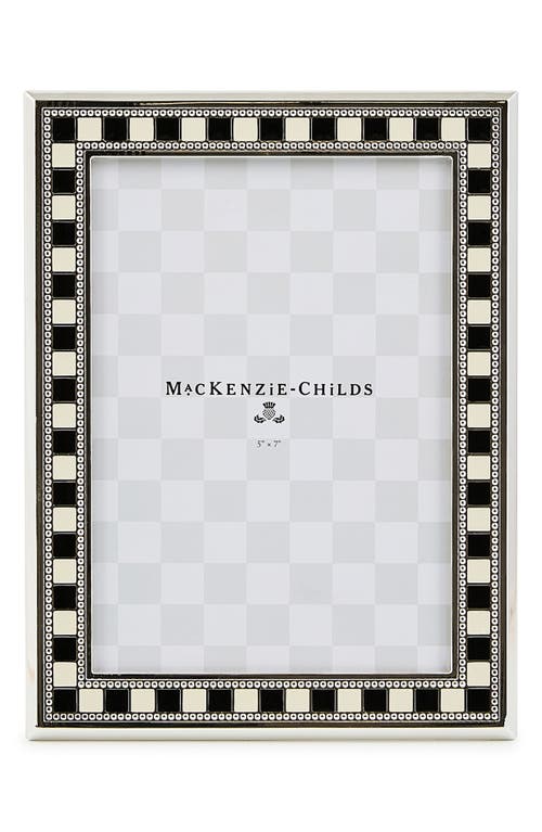 Mackenzie-childs Mackenzie Childs Celebrate Check 5 X 7-inch Picture Frame In Black
