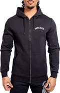 Maceoo Skull Graphic Zip-Up Hoodie