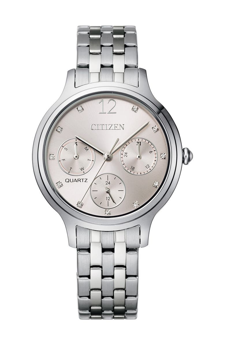 Citizen Women's Quartz Stainless Steel Bracelet Watch, 33mm, Main, color, 