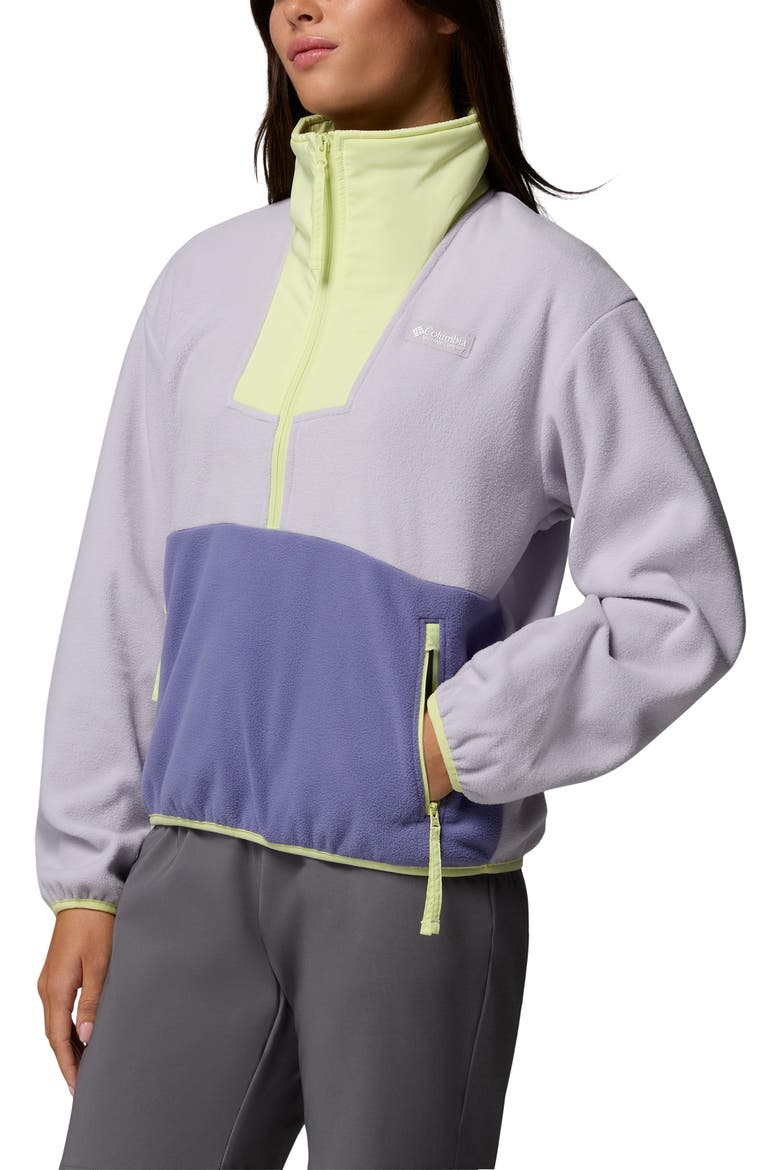 Sequoia Grove Half Zip Fleece Pullover, Alternate, color, LAVENDER PEARL/ STORM