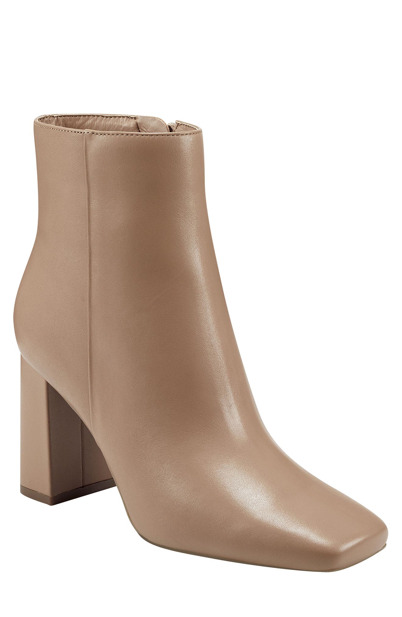 Nebula Square Toe Bootie, Main, color, MEDIUM NATURAL 101