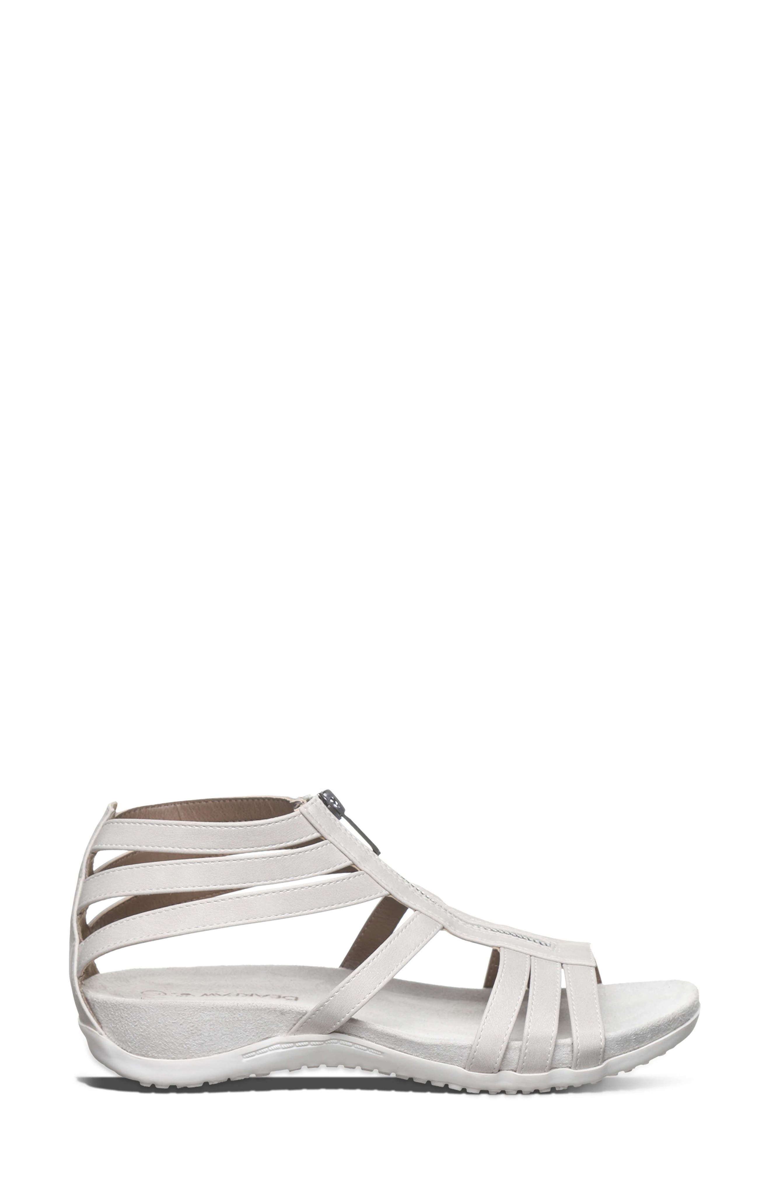 Ronda Faux Leather Sandal, Alternate, color, WHITE