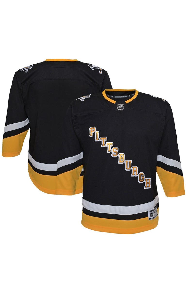 Outerstuff Youth Black Pittsburgh Penguins 2021/22 Alternate Premier Jersey, Main, color, Black