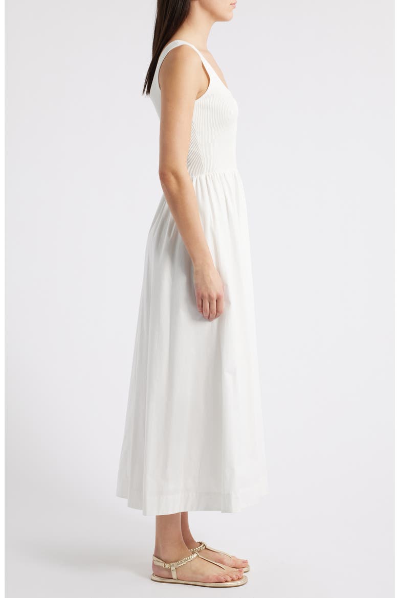 Sleeveless Mixed Media Maxi Dress, Alternate, color, IVORY