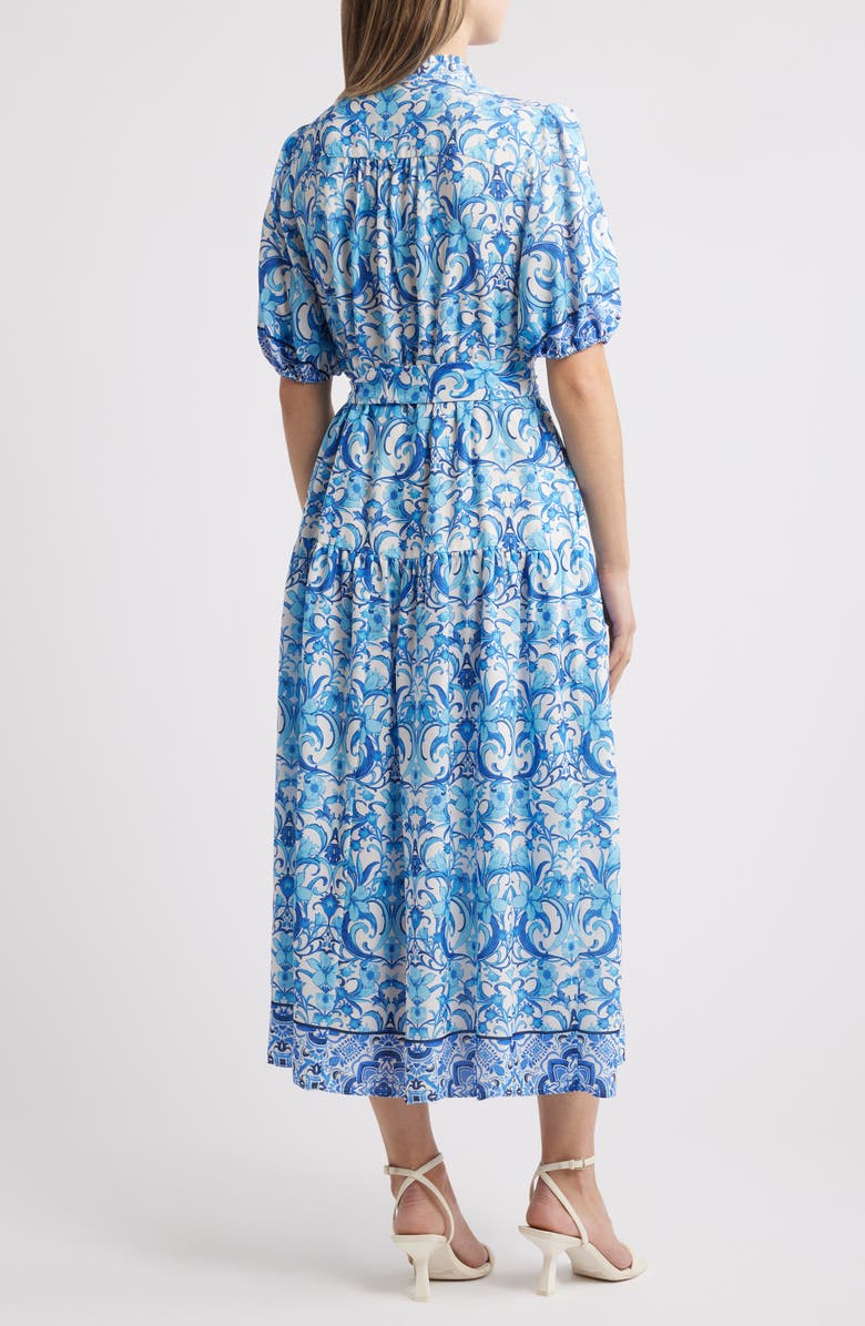 Julia Jordan Printed Puff Sleeve Tiered Maxi Dress, Alternate, color, 