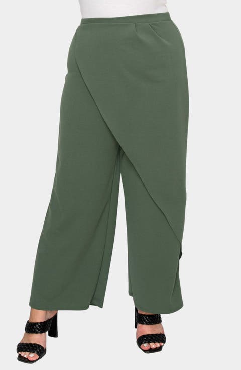 Ivy Faux Wrap Pants (Plus)