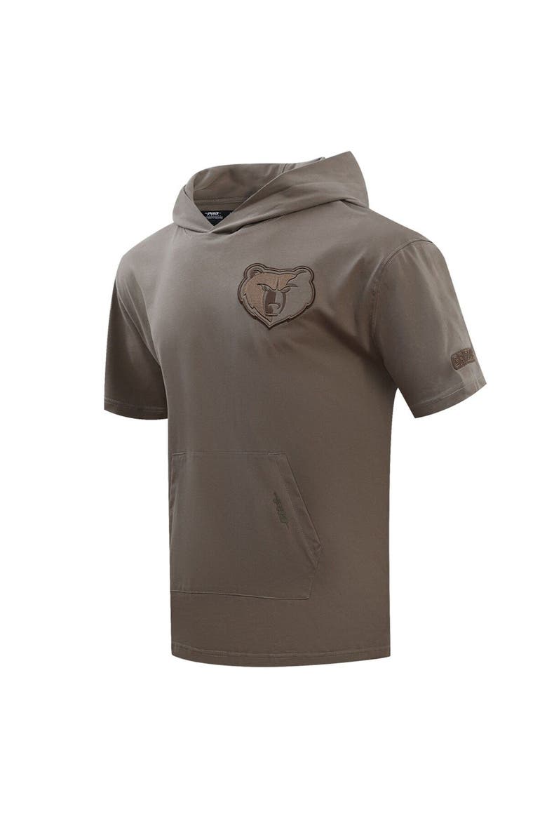 Men's Pro Standard Brown Memphis Grizzlies Neutrals Short Sleeve Pullover Hoodie, Alternate, color, Brown