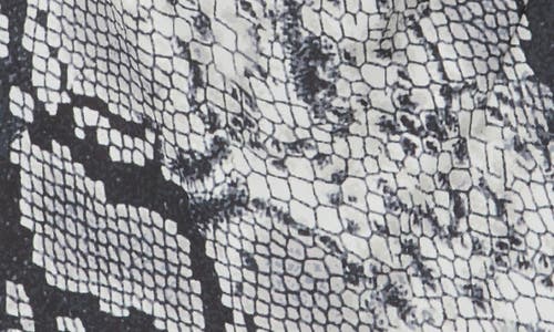 Theory Python Print Cowl Neck Sleeveless Silk Top In Grey Multi
