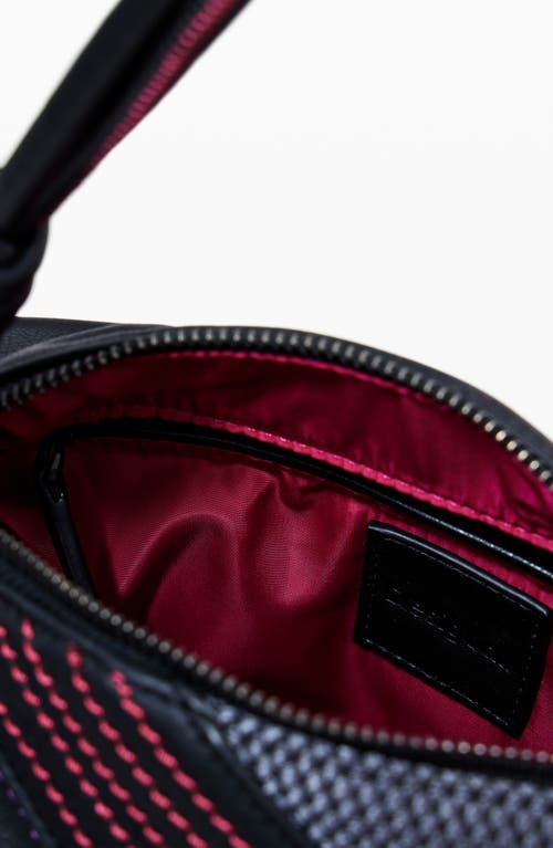 Desigual Faux Leather Handbag In Black Multi