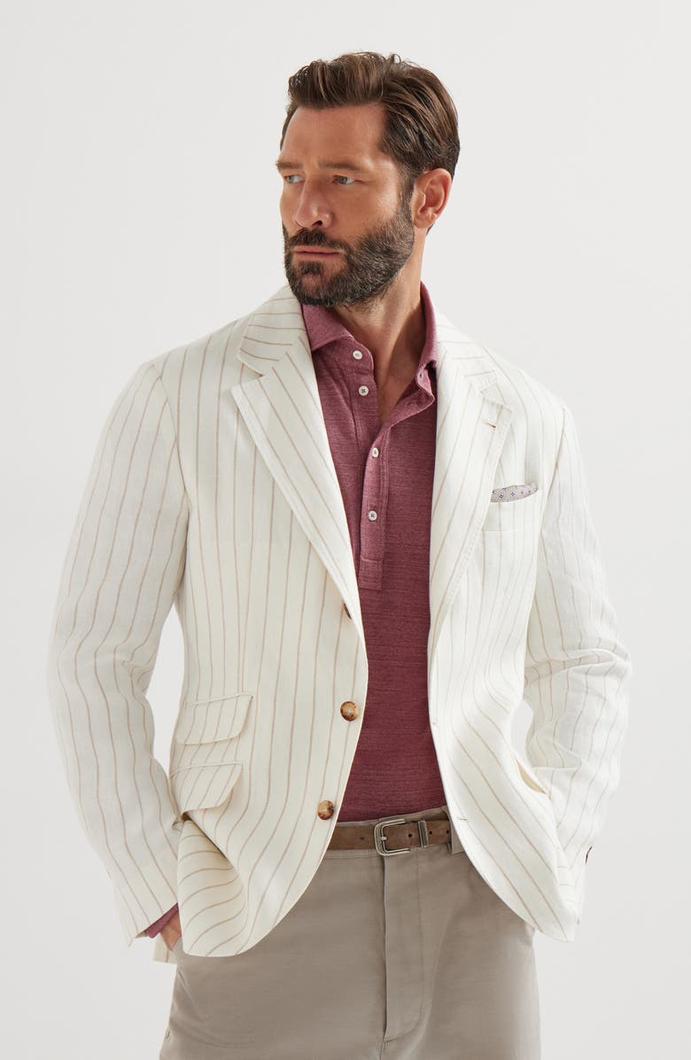 Brunello Cucinelli Twill blazer, Alternate, color, Panama