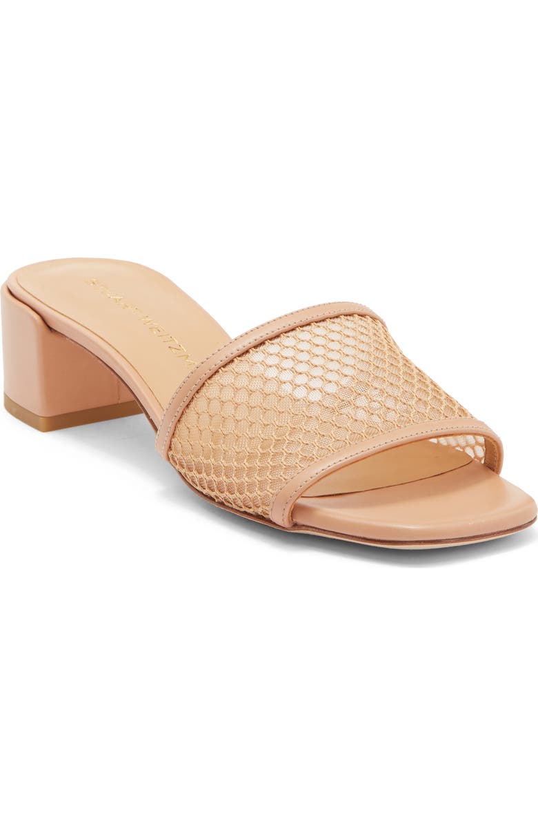Stuart Weitzman Cayman 35 Block Slide Sandal, Main, color, Ginger