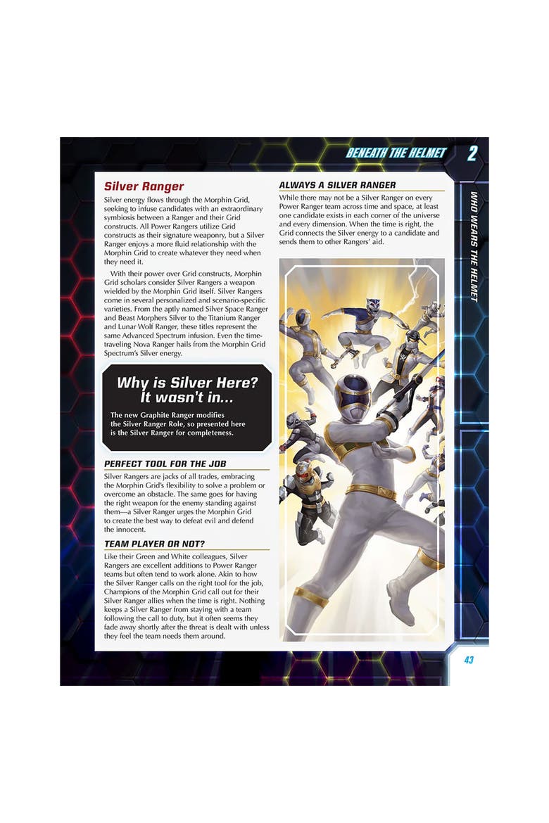 Power Ranger Roleplaying Game Beneath The Helmet Sourcebook, Alternate, color, Multicolored