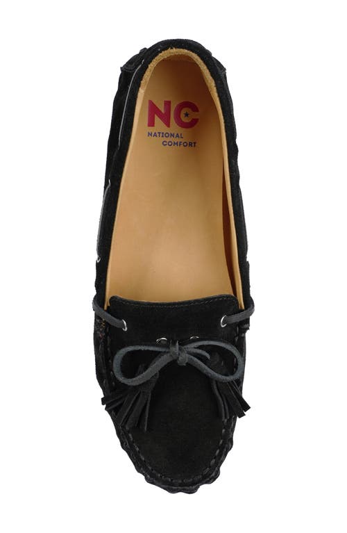 National Comfort Shyanne Suede Loafer In Black Suede