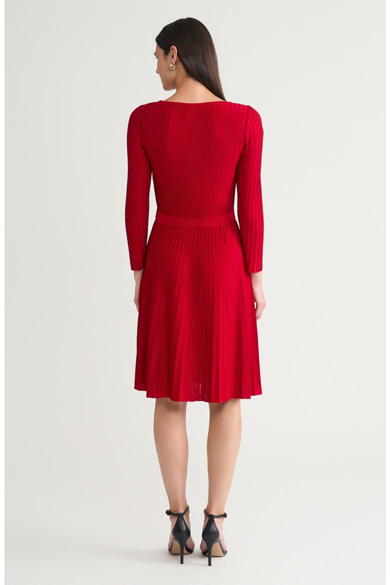 Fit-N-Flare Tonal Stitch Knit Dress, Alternate, color, Holiday