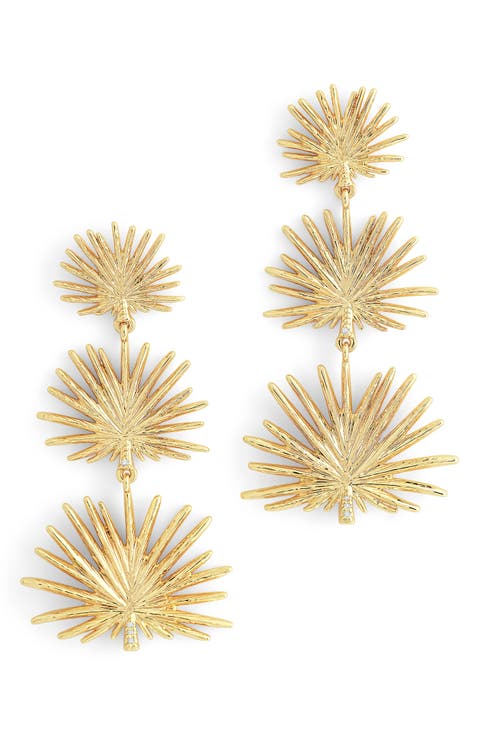 Triple Fan Drop Earrings