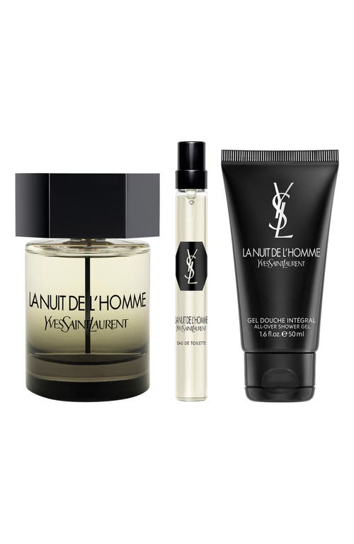 Saint Laurent Yves  La Nuit De L'homme Eau De Toilette 3-piece Gift Set (limited Edition) $163 Value In No Color